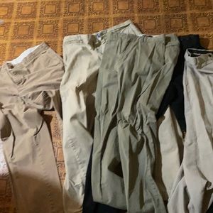 5 mens 34x32 pants khakis olive black polo& other